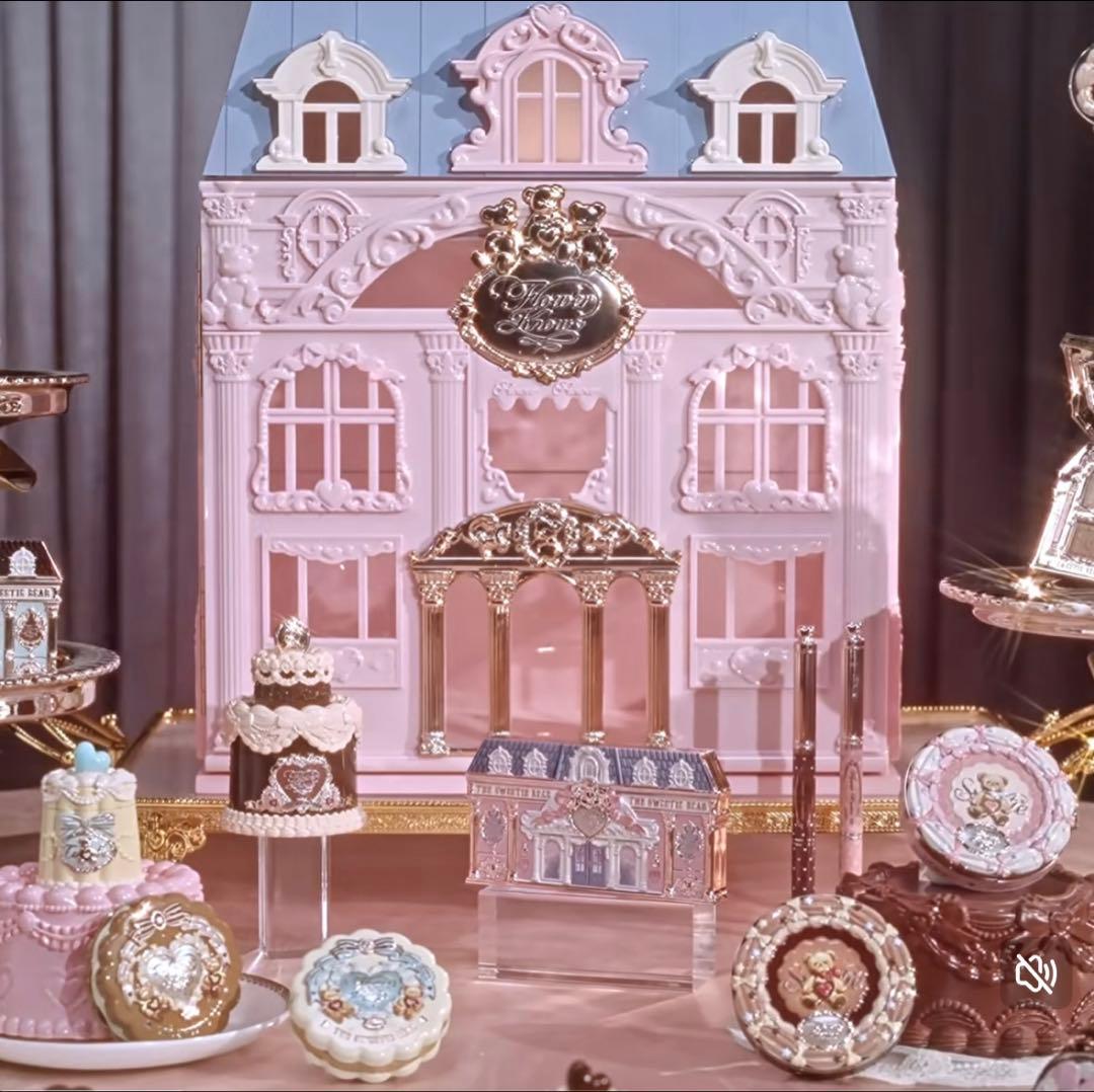 フラワーノーズ スウィーティーベア 収納ボックス＋パフ