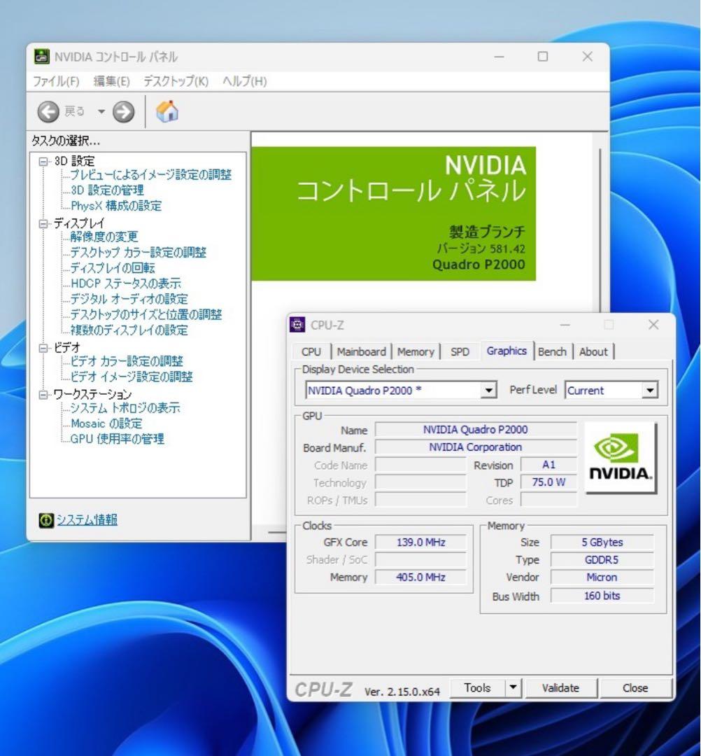 グラフィックボード・グラボ・ビデオカード NVIDIA QUADRO P2000 5GB GDDR5 SDRAM