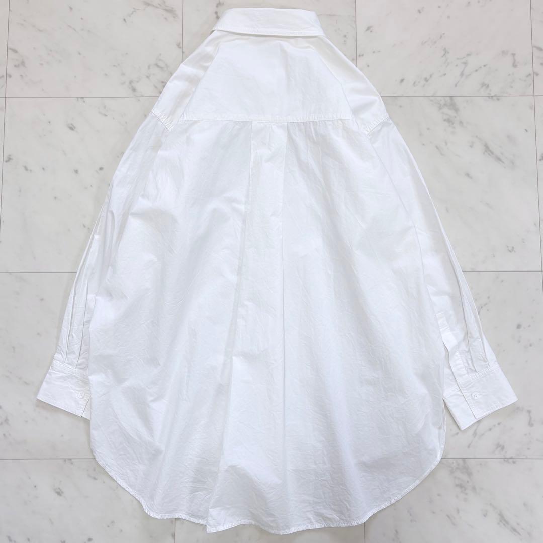 極美品✨ビアズリー シャツチュニック　ロングシャツ　白シャツ　オーバーサイズ