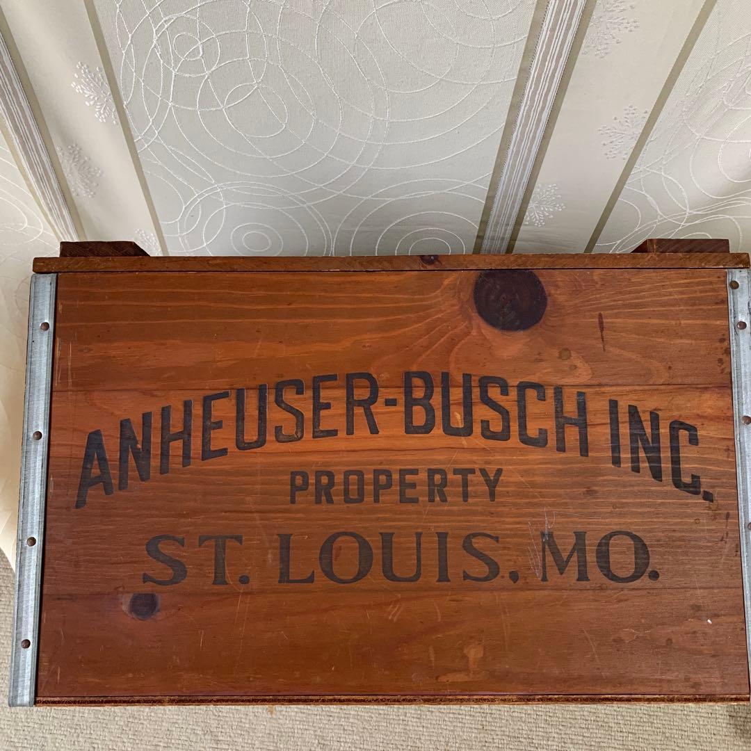アメリカビールボックス　Anheuser-Busch ビンテージビールケース