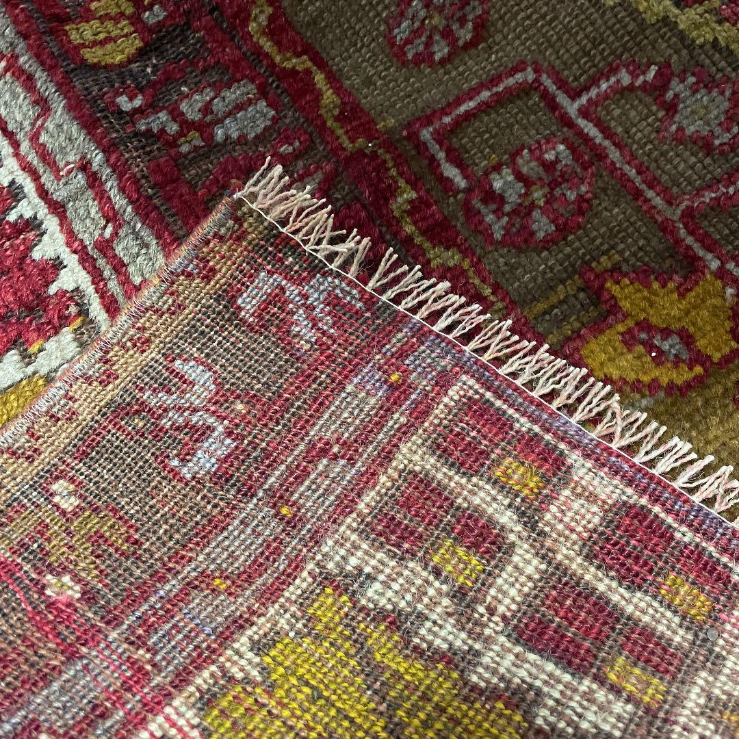 お値下げしました！ビンテージウールラグ　トルコ　トライバル