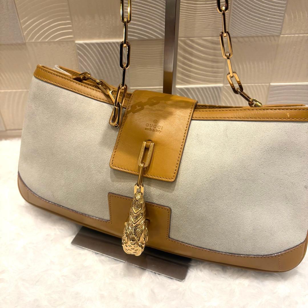 【希少✨】グッチ タイガーヘッド チェーン ショルダーバッグ