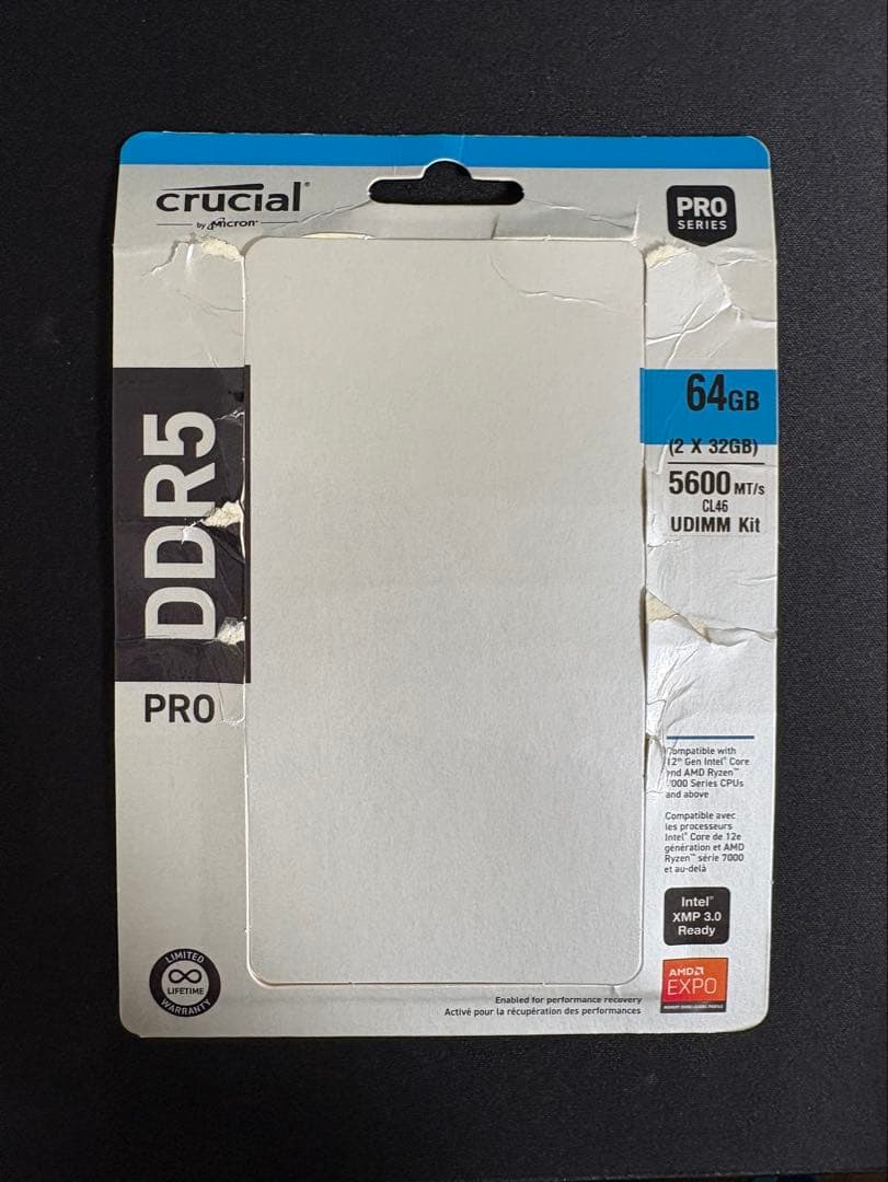 メモリー Crucial DDR5 Pro 64GB 5600MT/s