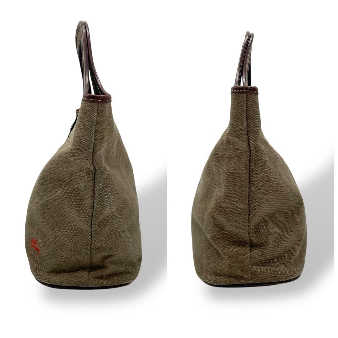 バーバリー ブルーレーベル ハンドバッグ ホース ロゴ 刺繍