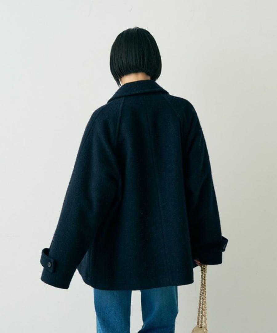 新作Rouge vif Annaピーコート ウール混ショート丈スライバーコート