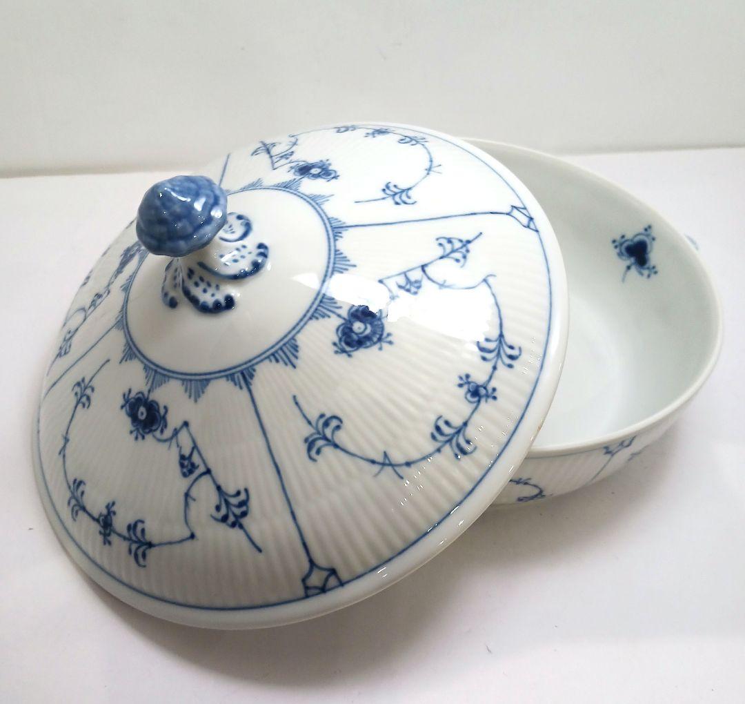 Y3223-3 ロイヤルコペンハーゲン ブルーフルーテッド スープチューリン　L