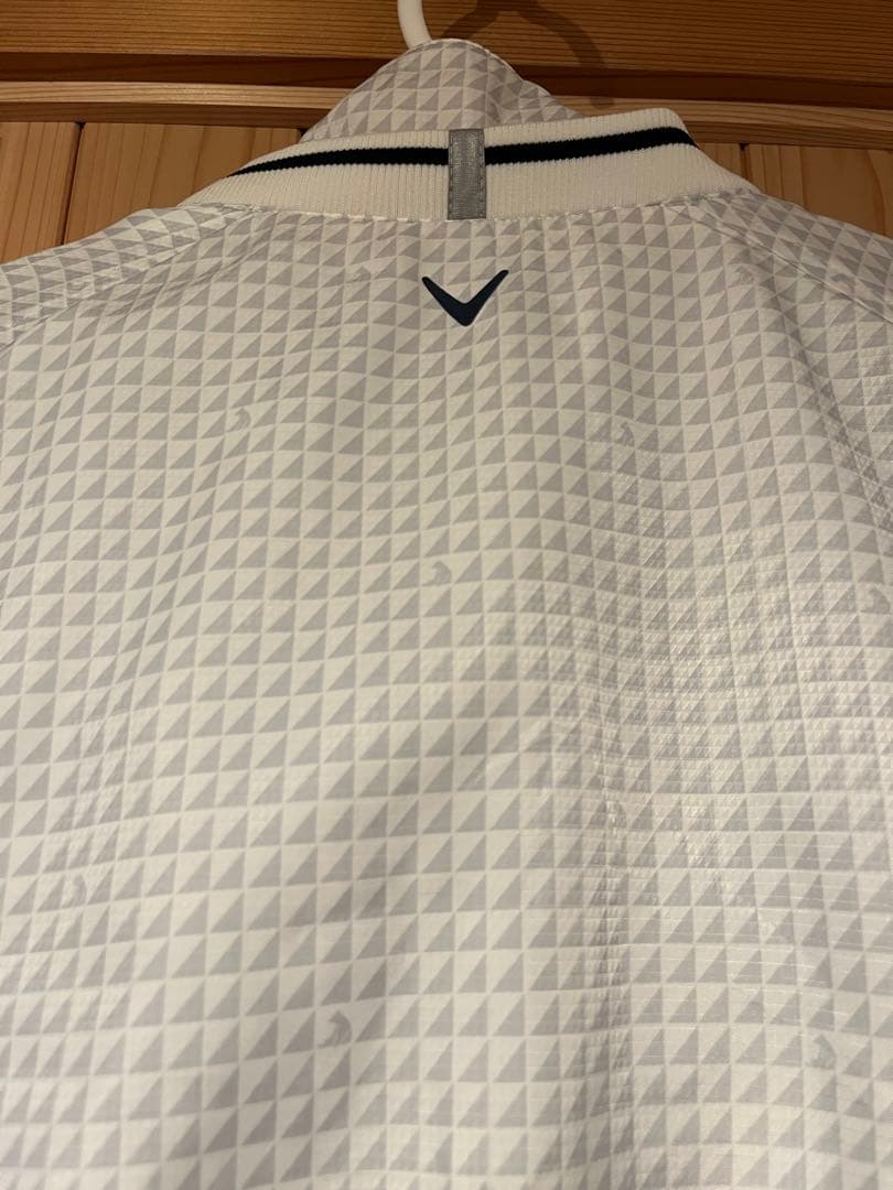 キャロウェイ 4WAY スニード ワッペン ホワイト×グレー プルオーバー L