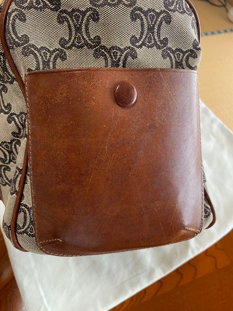 CÉLINE マカダム柄 ボストンバッグ