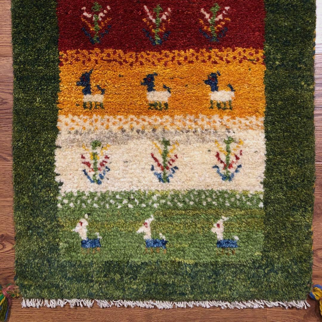 ペルシャギャッベ (ギャベ) ギャッベ 玄関マット No.2327