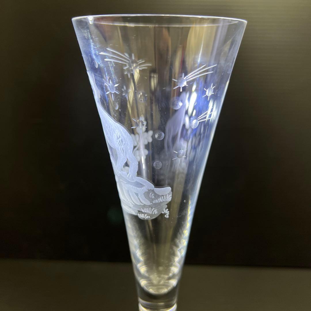 マイセン　クリスタルシャンパングラス　高さ22.5㎝　東Y7-1128☆1F