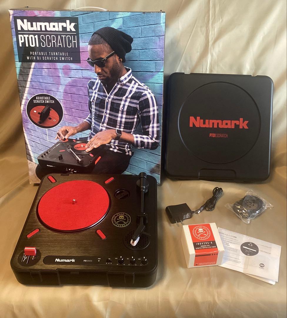 Numark PT01 Scratch + スクラッチ用カスタムフェーダー交換済