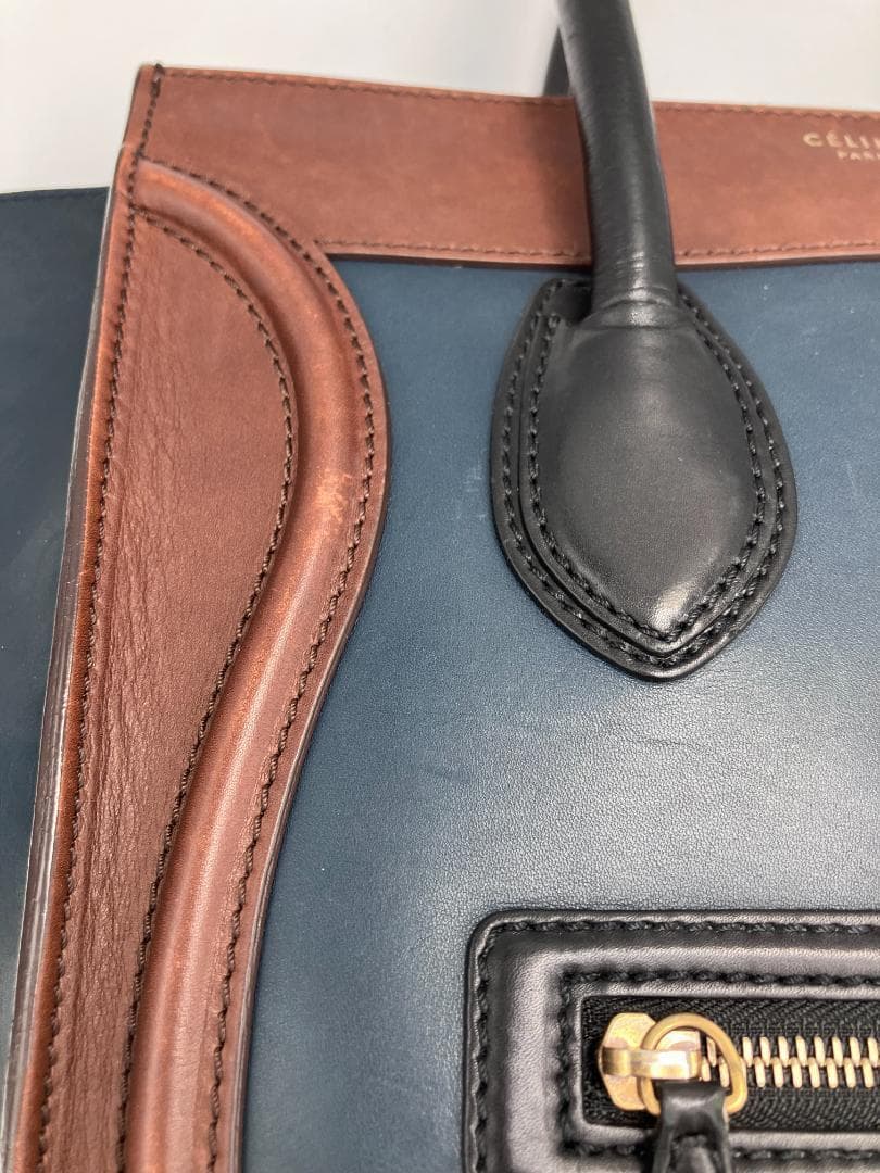 CELINE セリーヌ ラゲージ ミニ ショッパー ハンドバッグ レザー