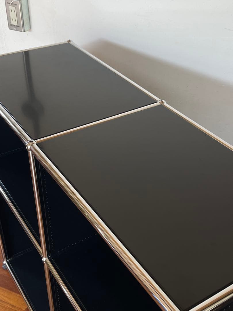 USM ハラー システム 2列 2段 キャビネット レコードラック ブラック