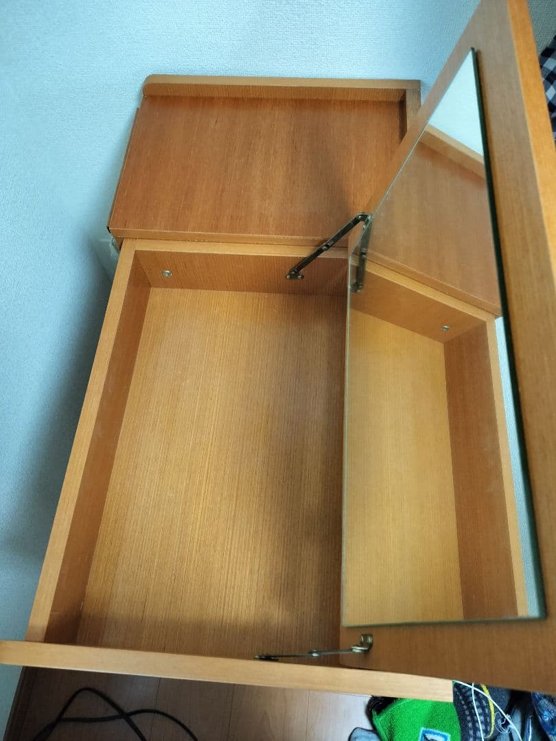 ウニコ unico アルベロ ALBERO　木目調ドレッサー・鏡台 引き出し付き