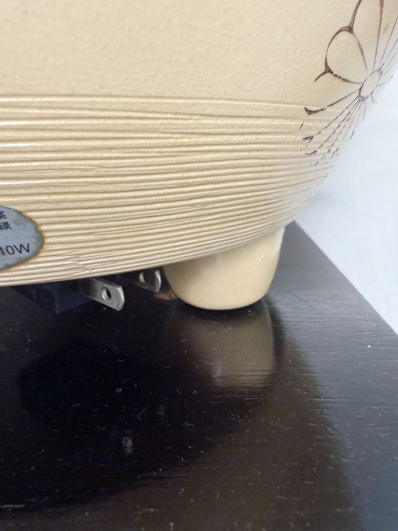 茶道具 織部 野々田商店製 風炉型 電熱器 釜2点セット 紙箱