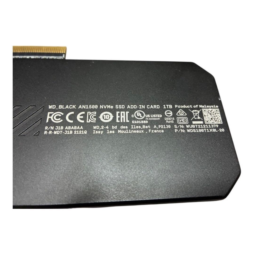内蔵型SSD WD_BLACK AN1500 NVMe SSD Add-in-Card 1TB