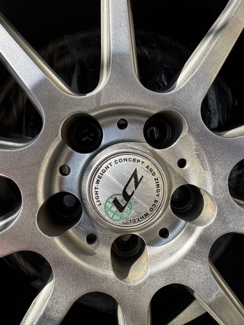 履くだけでローダウン！ 18インチ10本スポークホイールバリ山、扁平タイヤセット