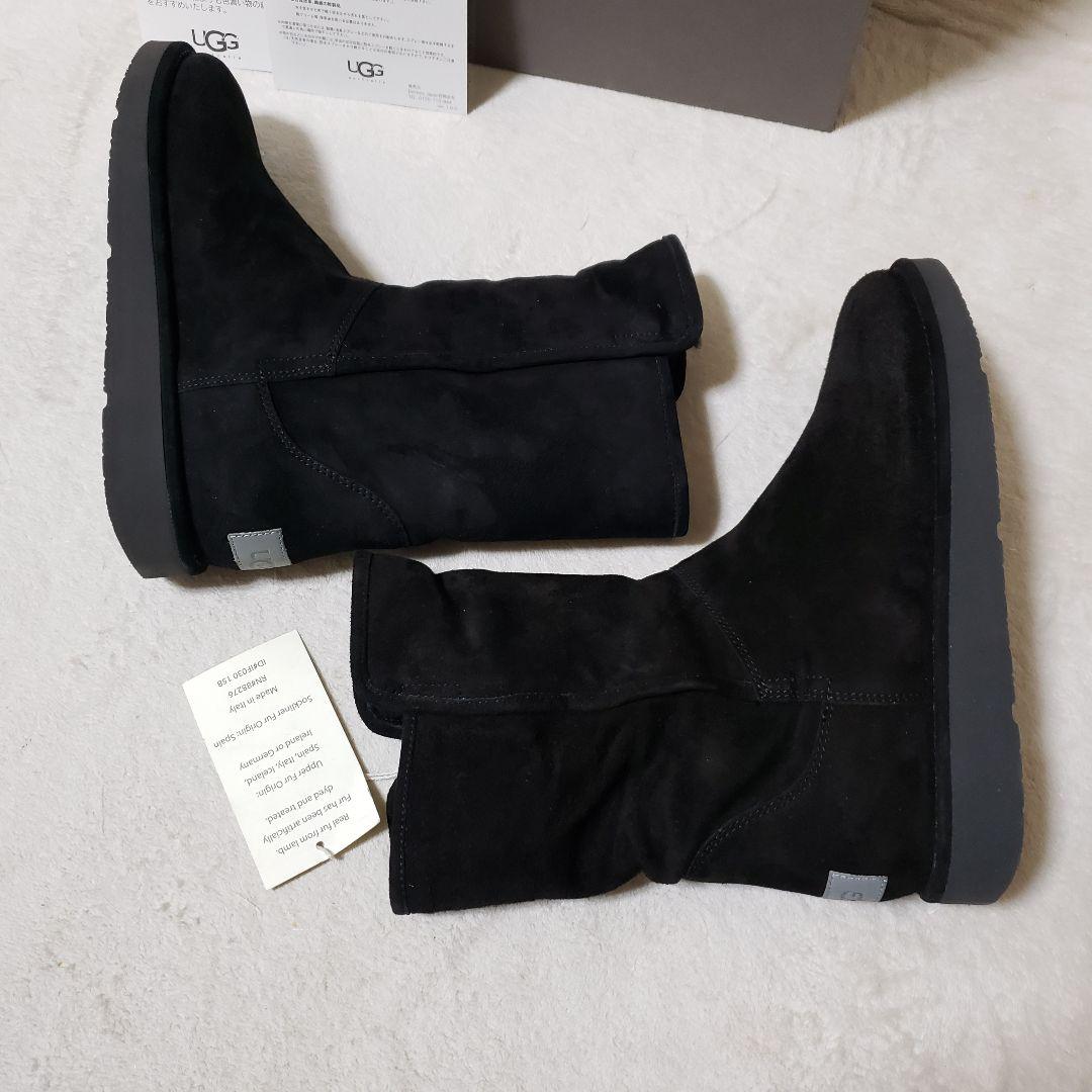 新品UGG（アグ）ムートンブーツ　ショートブーツ　アブリーショート　24㎝　黒