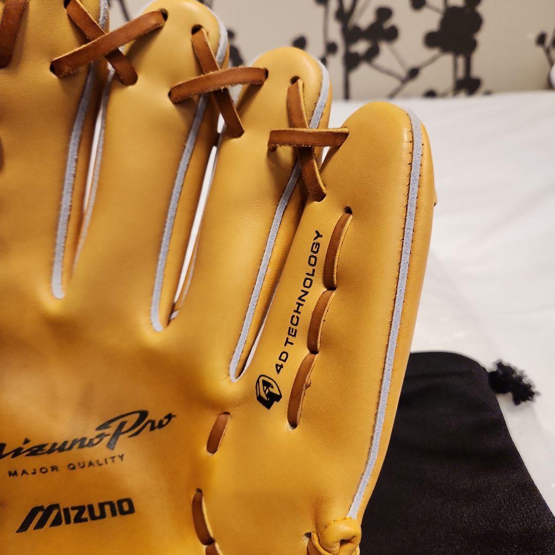 【希少】ミズノプロ　軟式　ノースアメリカンステアハイド　サイズ9　ショートサード