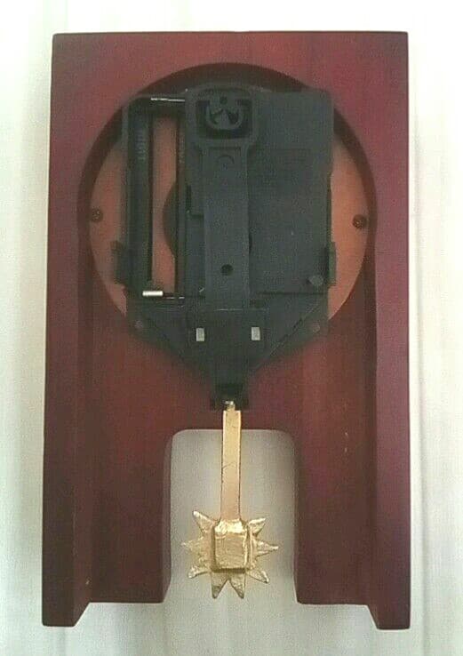 【TOCHIGI TOKEI】振り子置き時　木製　日本製　ブラウン　ジャンク品