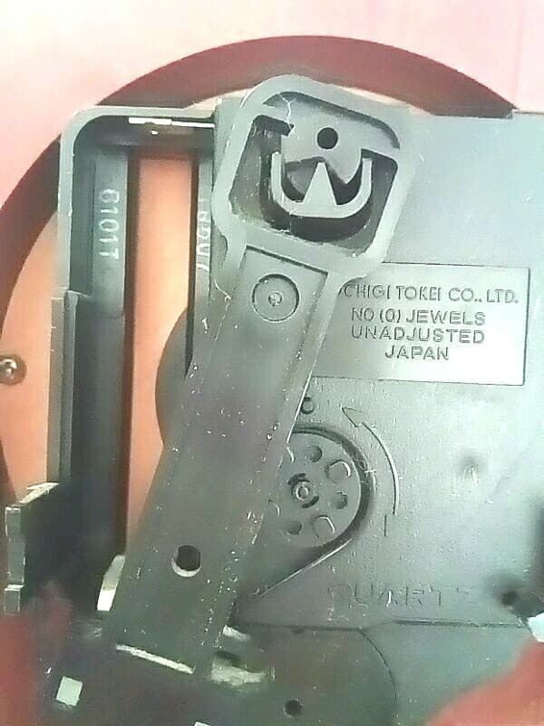 【TOCHIGI TOKEI】振り子置き時　木製　日本製　ブラウン　ジャンク品