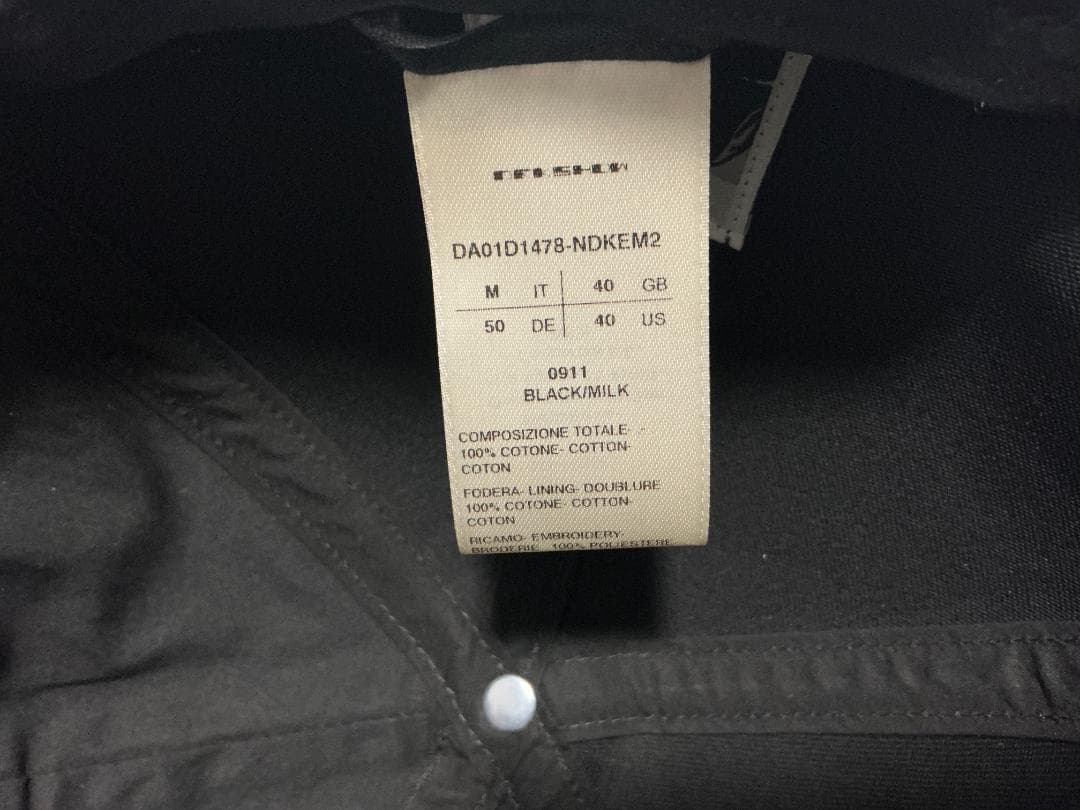 新品 Rick Owens DRKSHDW LIDO BASEBALL CAP