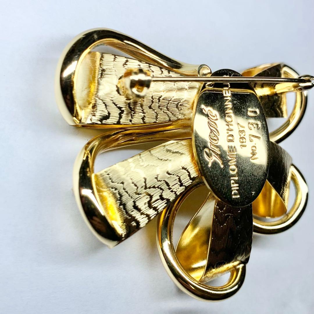 希少 Grosse DIPLOME D'HONNEUR ブローチ リボンフラワー