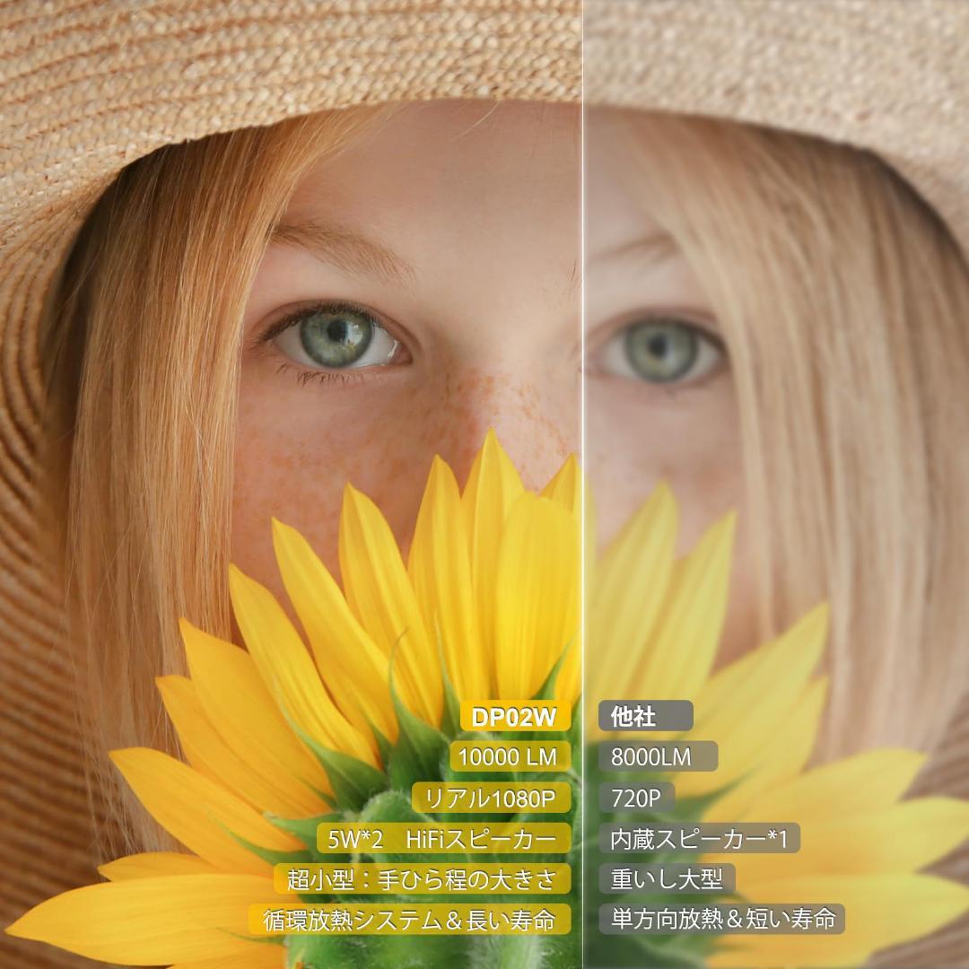 小型 4K対応 10000LM プロジェクター 明るさプラス