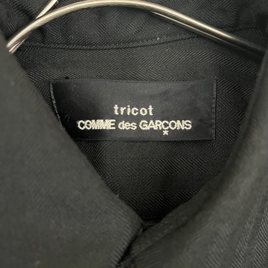 ★tricots comm des garçon ウールヘリンボーンシャツ