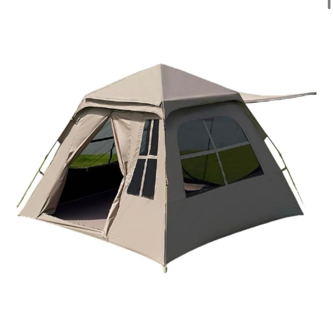 茶色 グレージュ 3-4人用 テント 210cm x 210cm