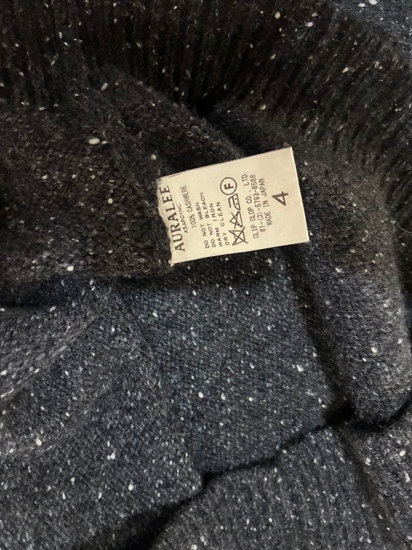 さ*ぁ様 オーラリー　カシミヤ 100 ニット　サイズ4 ミドルゲージニットセー