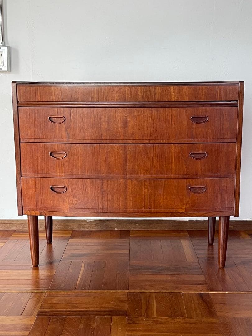 北欧 デンマーク ヴィンテージ チーク 3段 チェスト