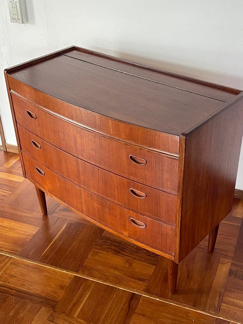 北欧 デンマーク ヴィンテージ チーク 3段 チェスト