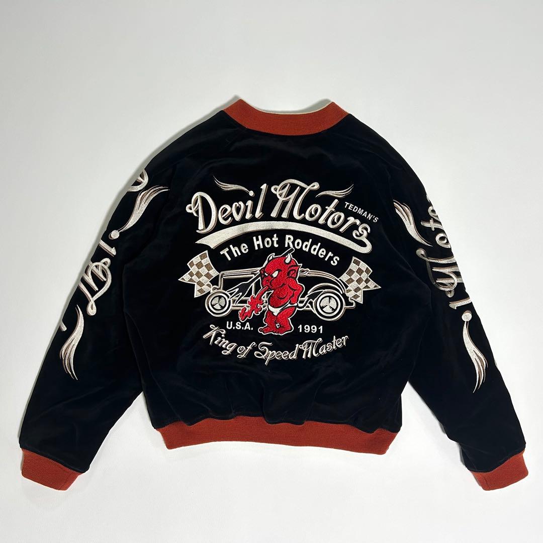 【希少】TEDMAN テッドマン リバーシブル スタジャン 42 黒× 刺繍