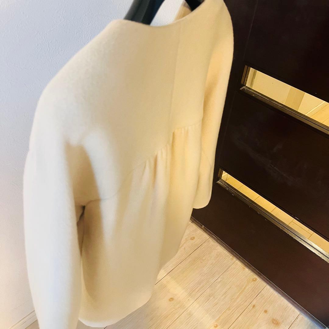 新品☆ANAYI ウールビーバークルーコート/セオリー、23区、セルフォード