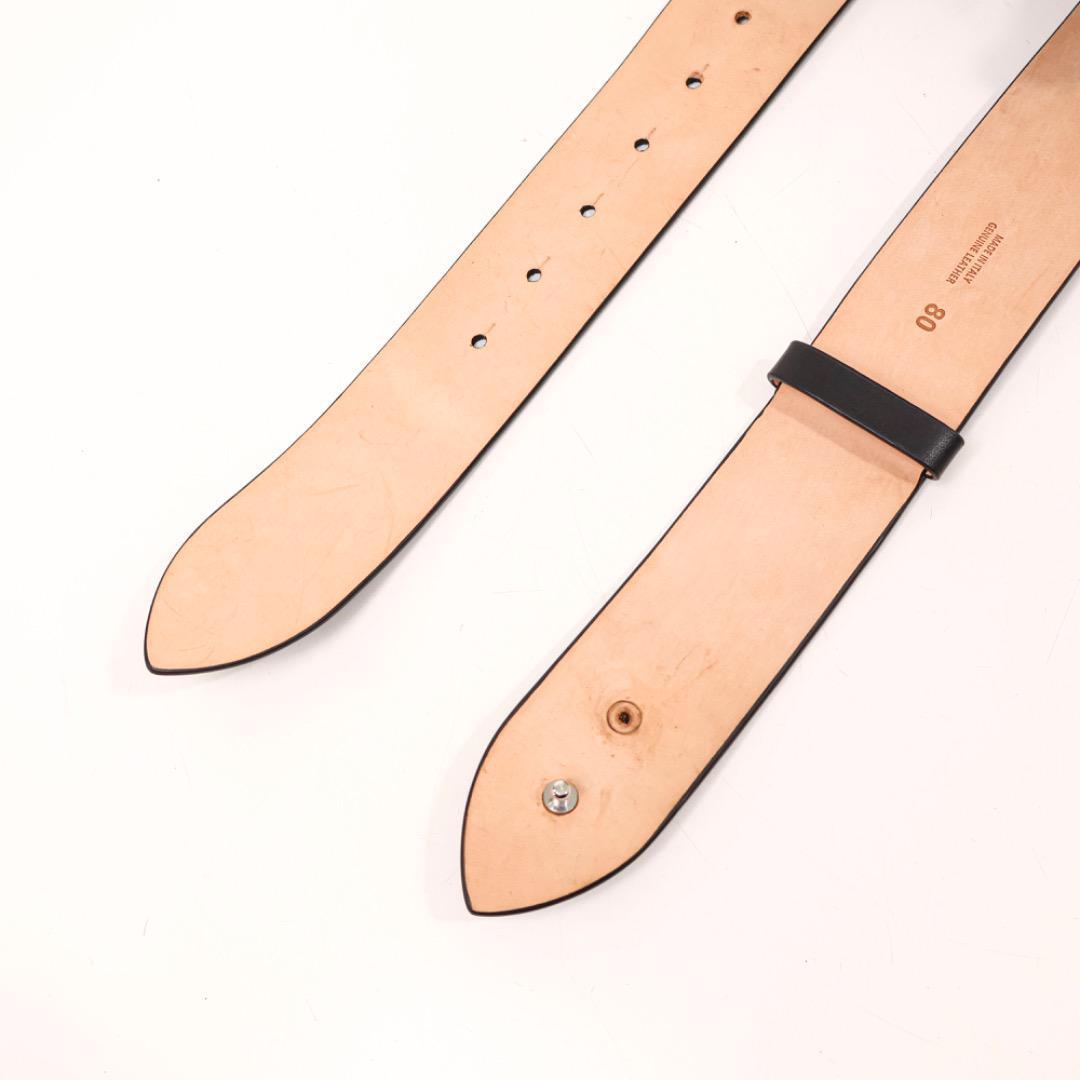 H2588P◾️メゾンマルジェラ　ブラックレザーベルト