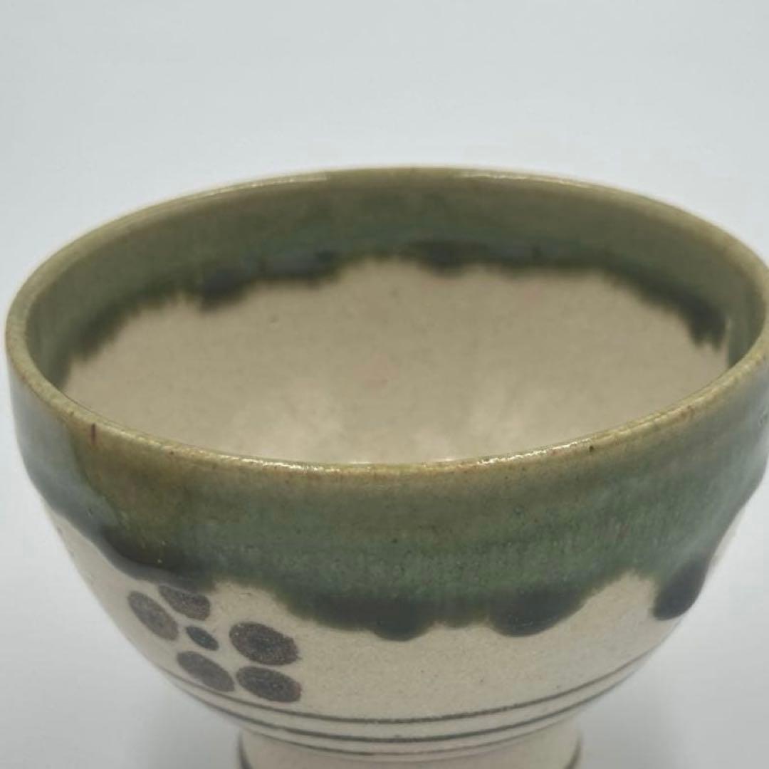 加藤光右衛門作　織部汲み出し茶碗　5客揃　共箱