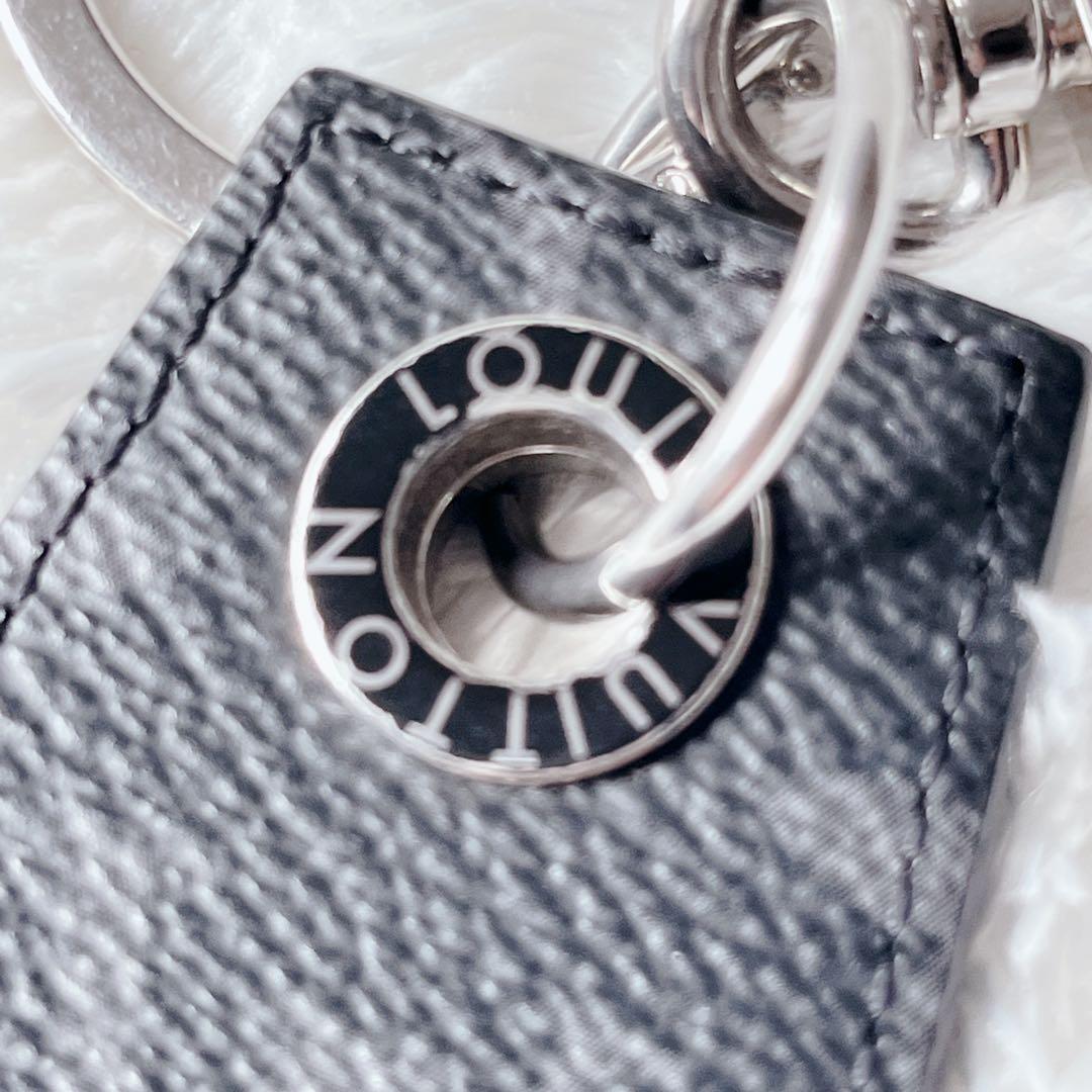 【美品】 ルイヴィトン キーホルダー 黒 モノグラム エクリプス アンシャッペ