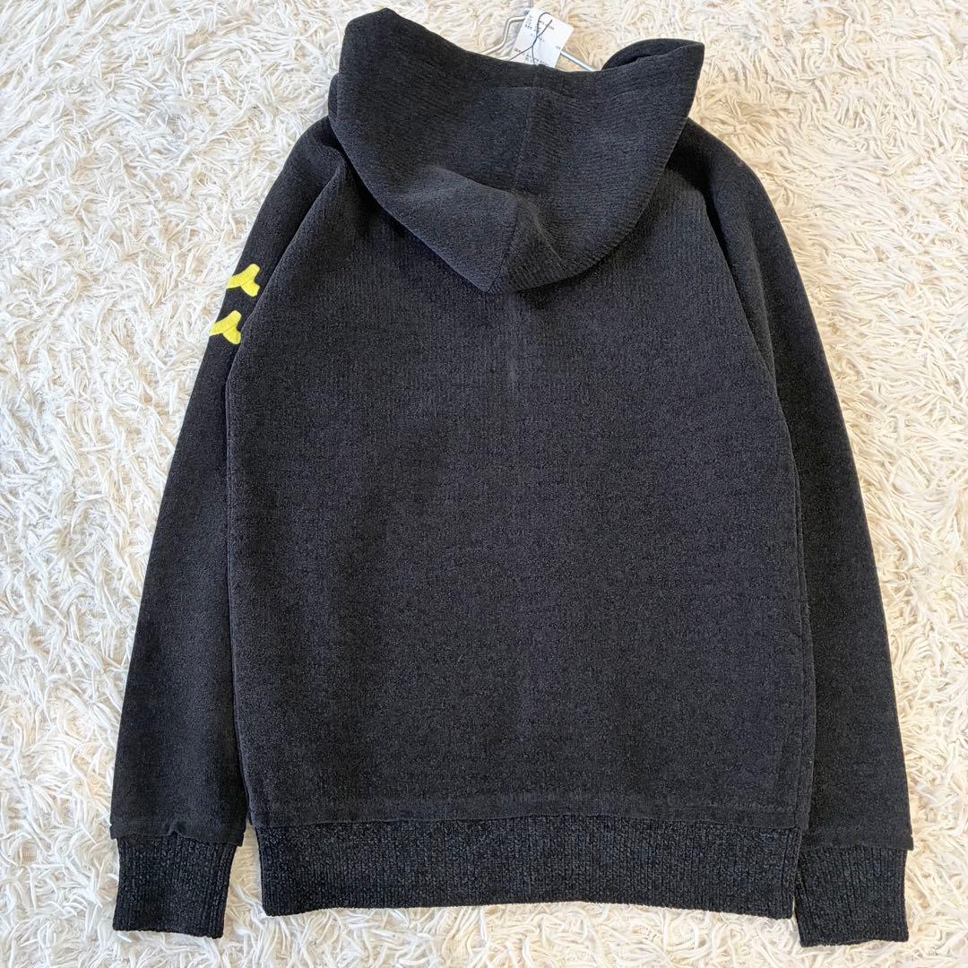 新品 ムータマリン モールスムースニット ジップパーカー ブラック