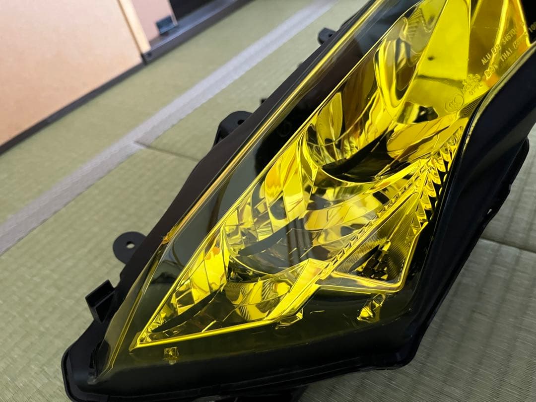 zx25r 純正ヘッドライト　加工　黄色