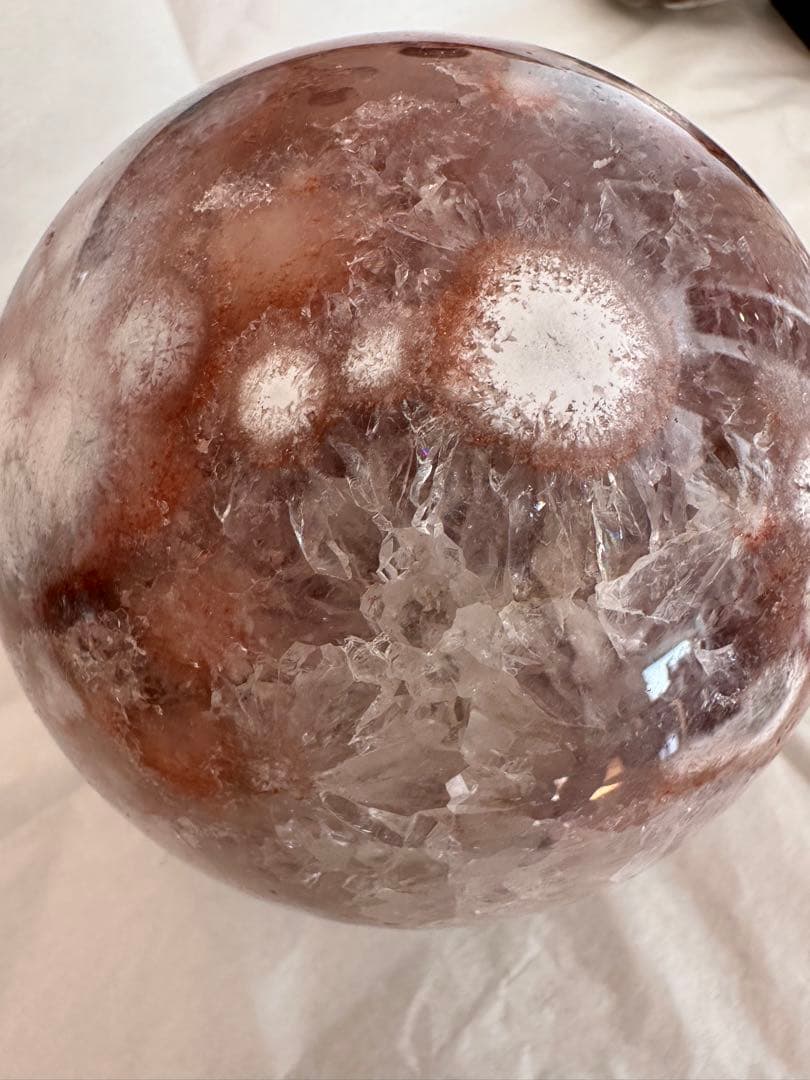 高品質　アメジスト　ピンクアメジスト　フラワーアゲート　スフィア　大