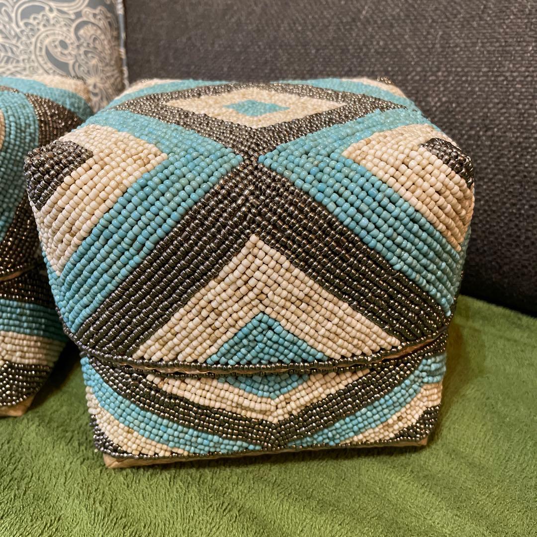 バリのバスケット　ビーズ　ソカシ