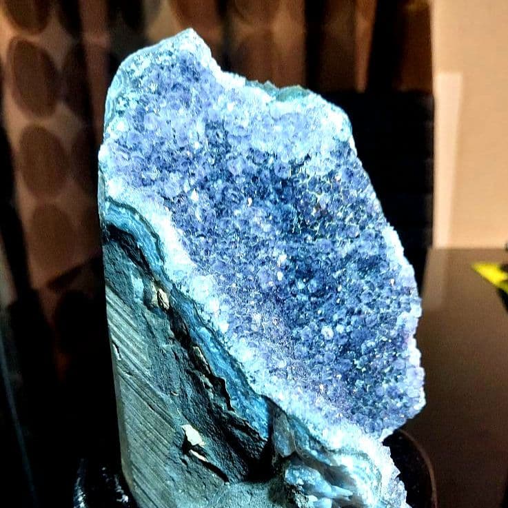 大きな1.1kg超え紫水晶アメジストクラスター原石 台座も付いてこの価格 493