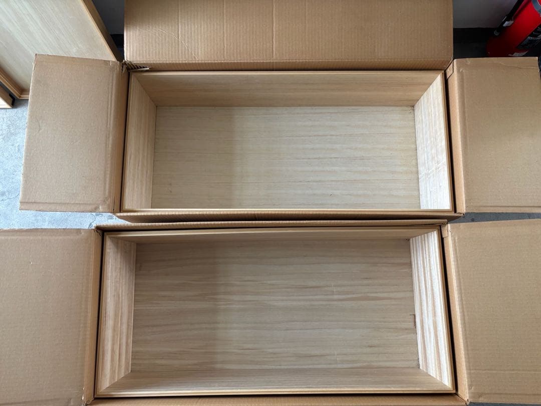 桐箪笥・大容量天然木収納・ボックス 2個セット