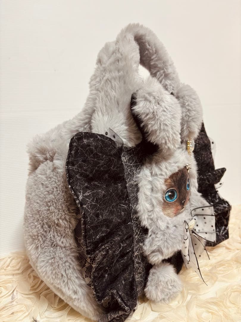 コヤンイサムチョン　グレーブルーファのフリルコロリンバッグ