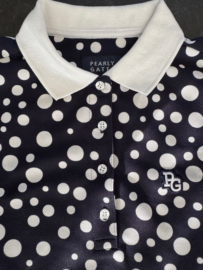 PEARLY GATES 水玉ポロシャツ ネイビー未使用