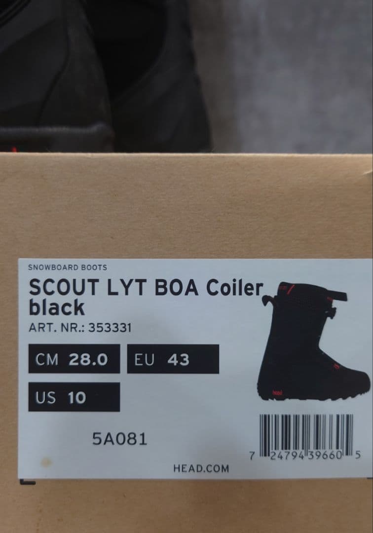 HEAD SCOUT LYT BOA スノーボードブーツ 28cm