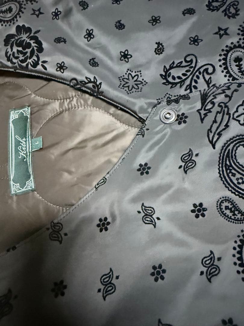 Kith バンダナ柄 ブラック ナイロンジャケット