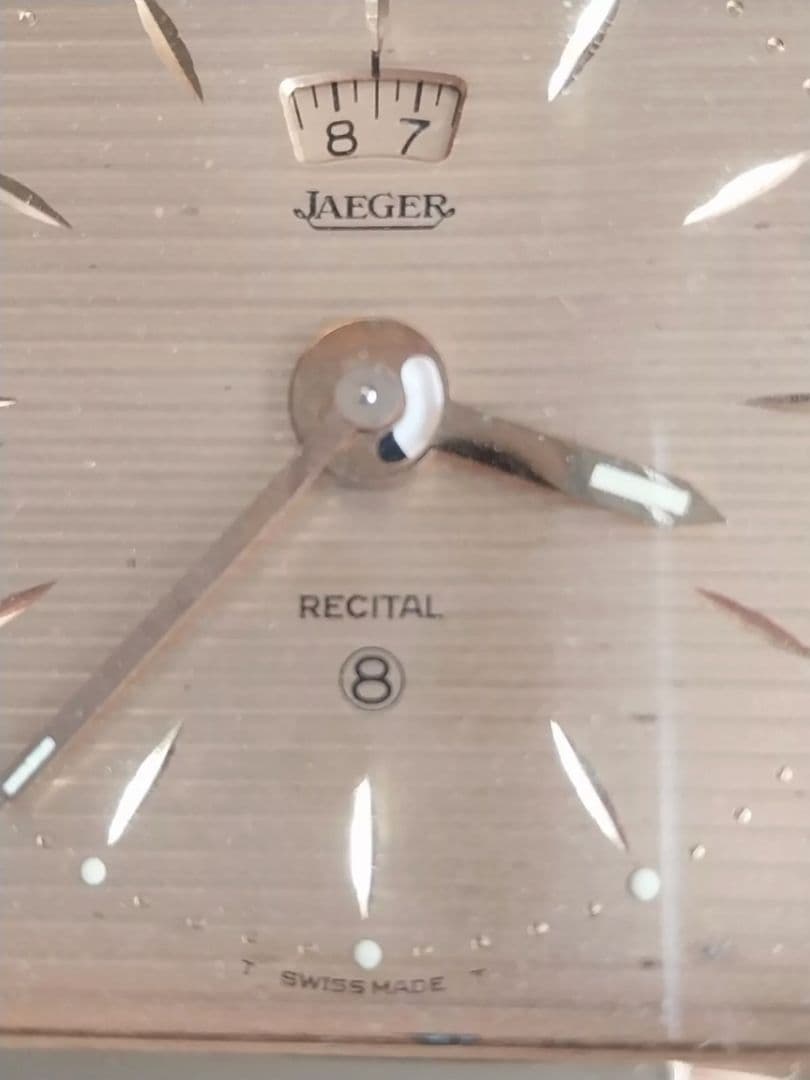 ジャガールクルト 置き時計 RECITAL8 珍しいスクエア型