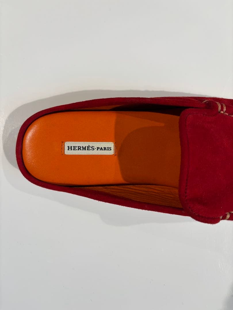 ［マルジェラ期］HERMES モカシンサンダル　エルメス　スウェード　シューズ